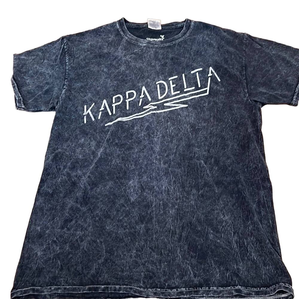 Kappa Delta gray acid wash short sleeve shirt - comfy! Size m